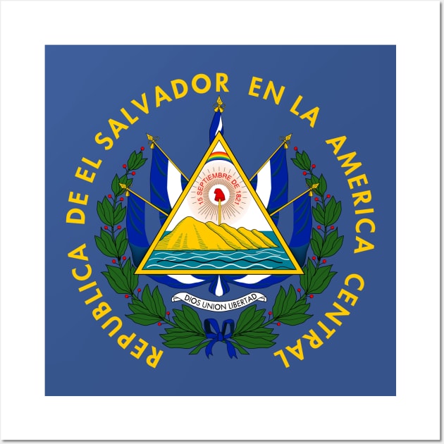 El Salvador - Coat of arms Wall Art by verde